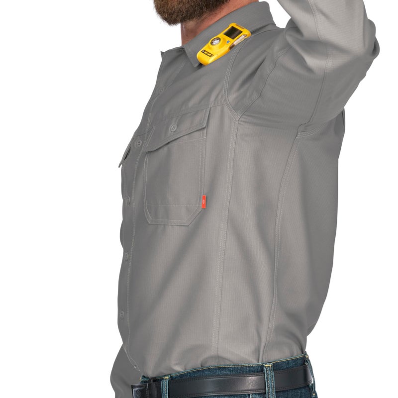 Bulwark FR Bulwark Men's iQ Series Endurance Collection FR Work Shirt, Grey, Large - Image 4